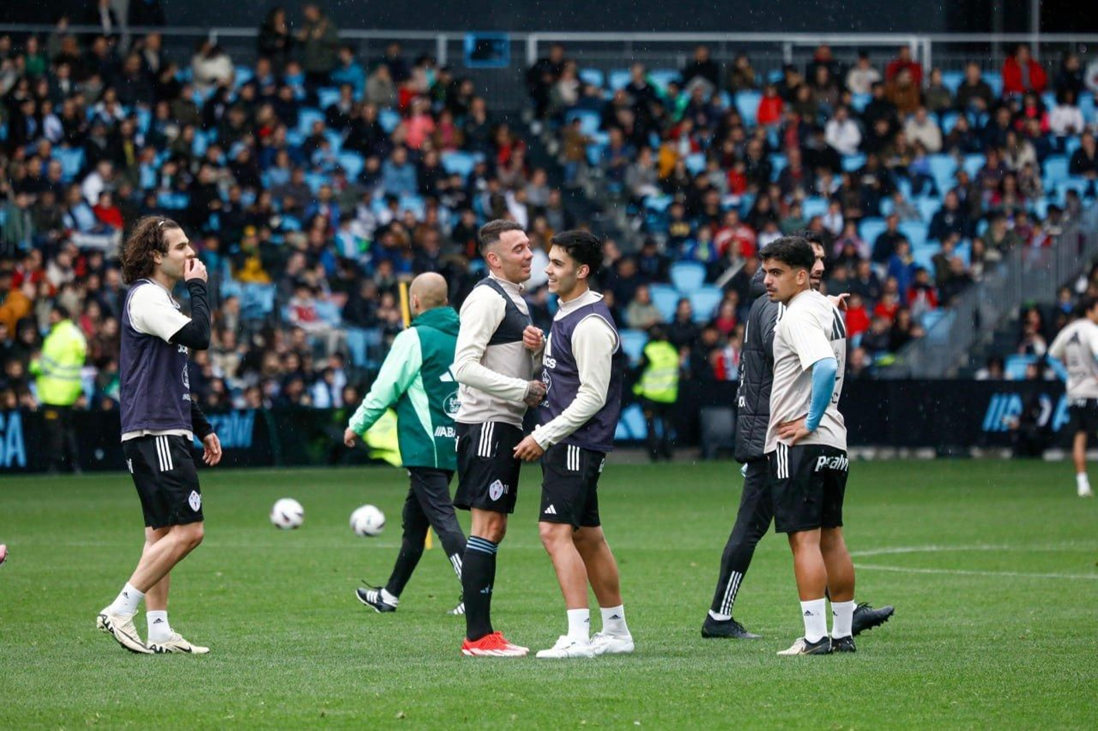 Buen ambiente entre Aspas y Sotelo.