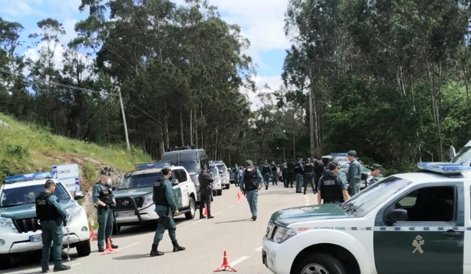 Gran despliegue de la Guardia Civil en la Costa da Vela