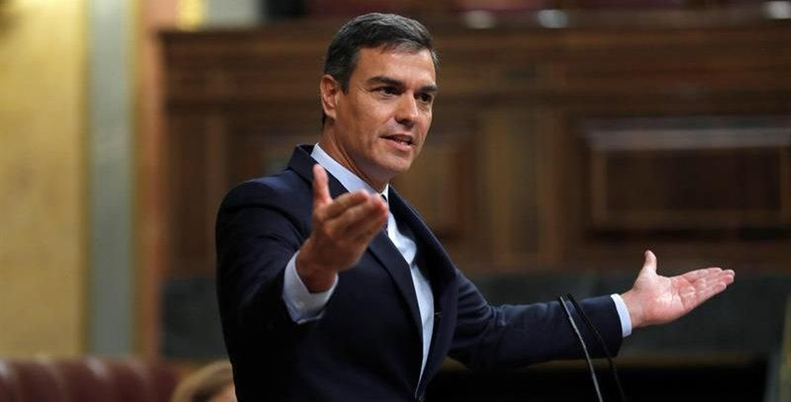 Pedro Sánchez durante el Pleno del Congreso en el que se refirió a la negociaciones del brexit.