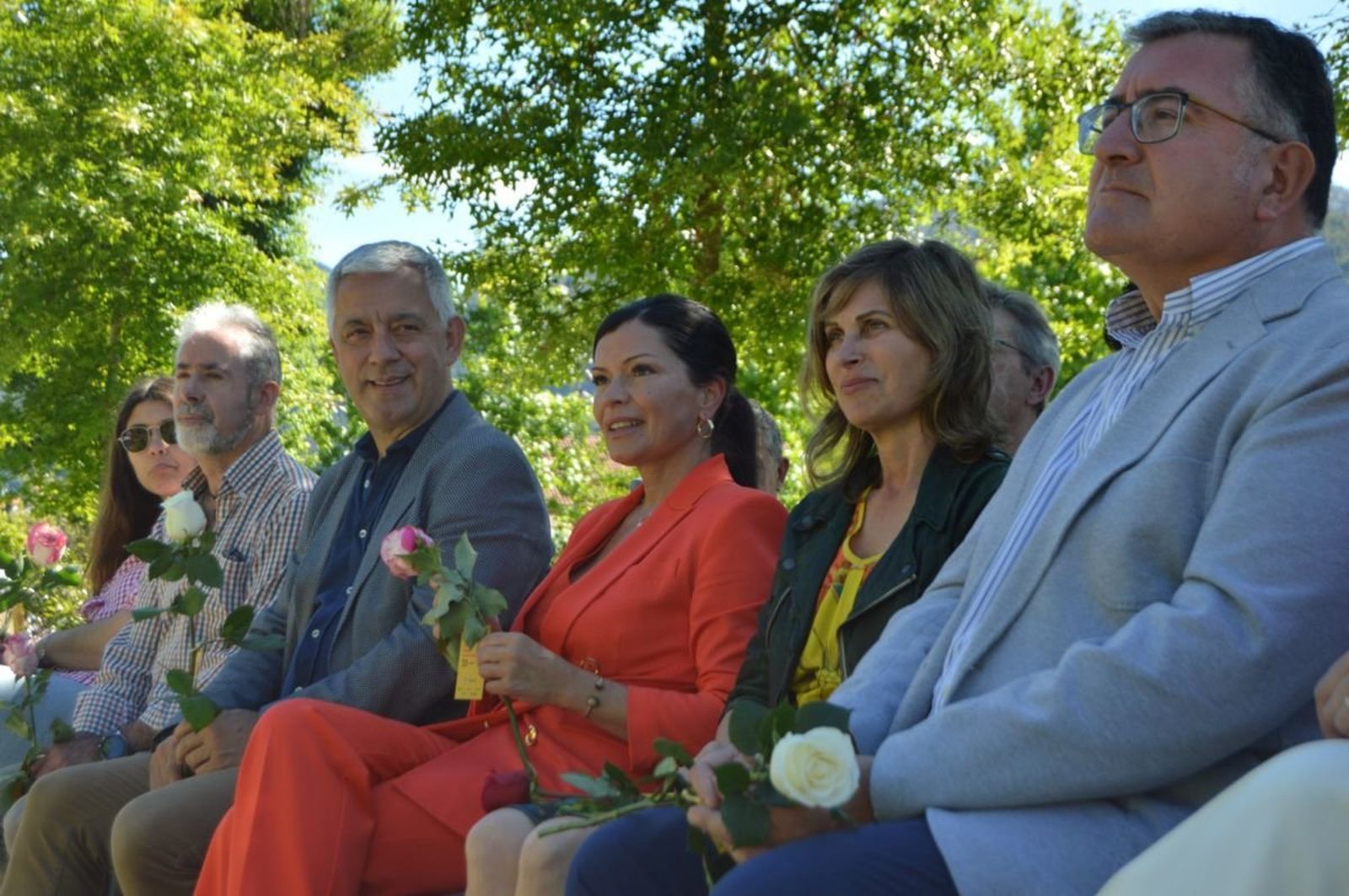 Nidia Arévalo, Nava Castro, diputada provincial de Turismo, y Valentín García, secretario de Política Lingüística.