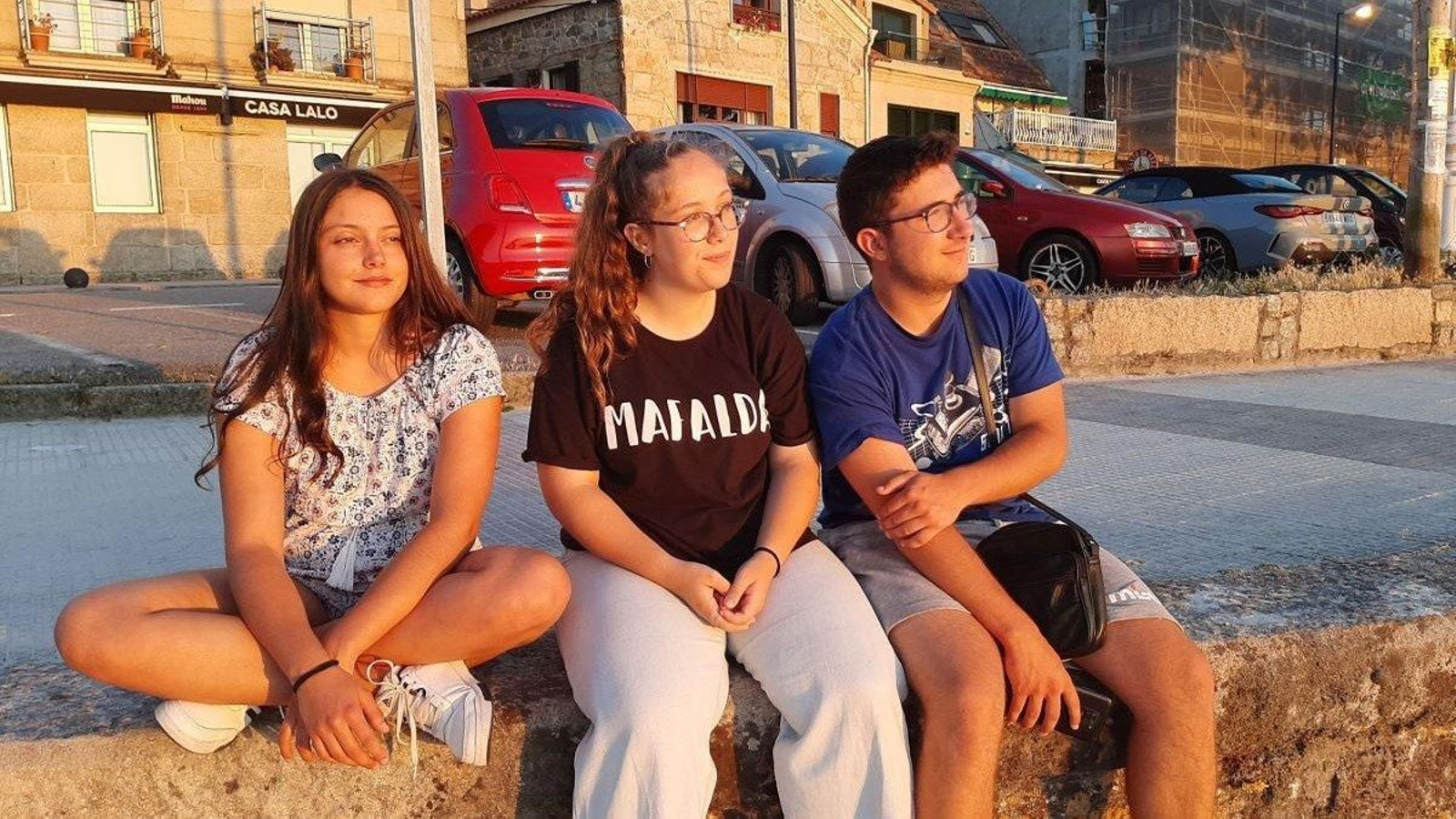 Una de las escenas de la película “Praesagium”, rodada en la playa de Canido.