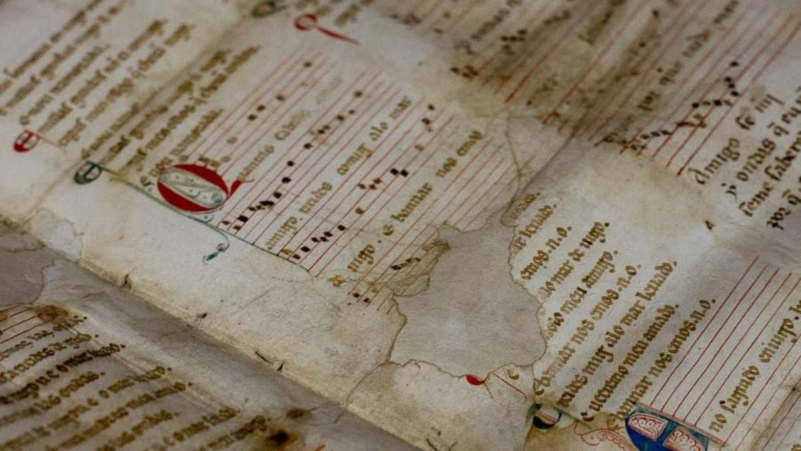 Detalle del pergamino Verdel, de Martín Códax.