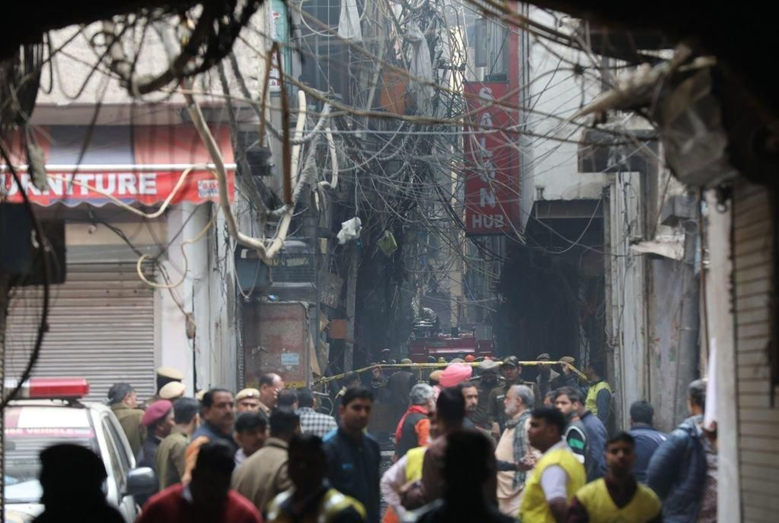 Zona donde se produjo el siniestro en la fábrica de bolsos.