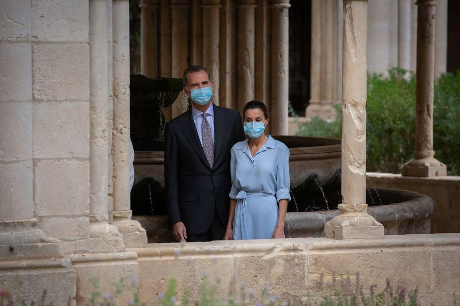 Los reyes Felipe VI y Letizia visitaron el Monasterio de Santa María de Poblet.