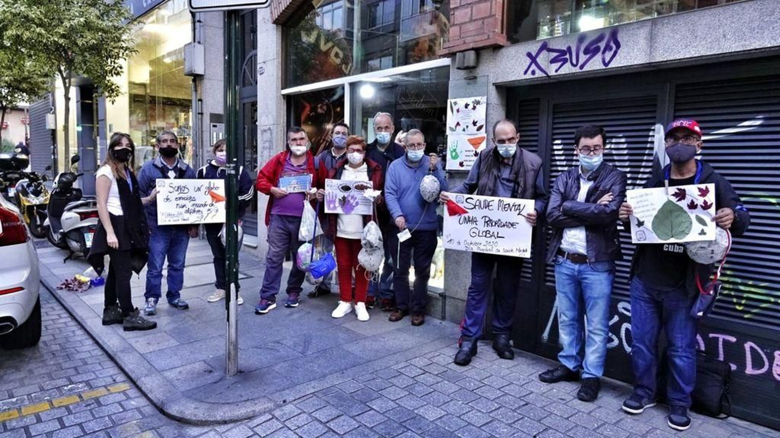 El colectivo Xaruma salió a la calle contra estigmatizar a las personas con enfermedad mental.