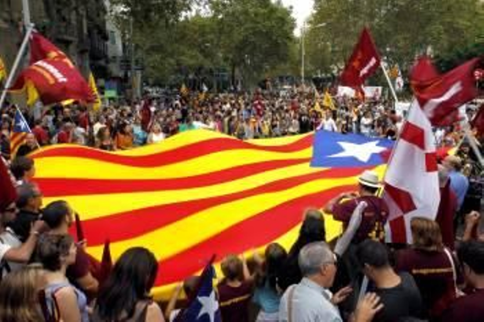 Una bandera independentista catalana.