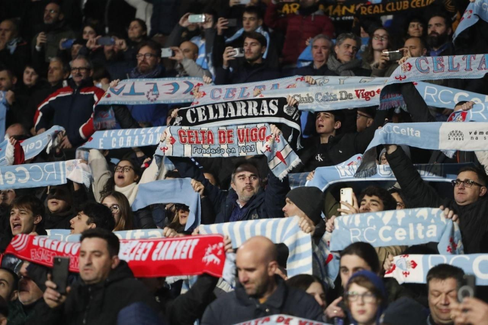 Aficionados celestes en Balaídos.