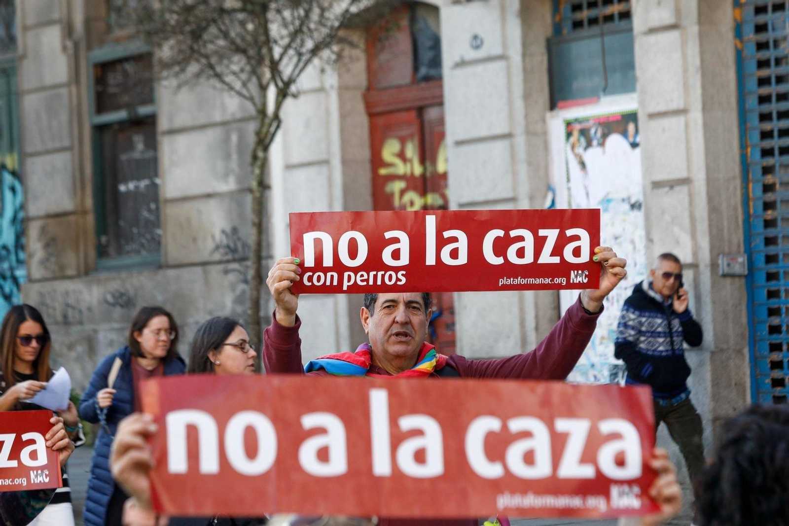 Manifestación en Vigo por los derechos de los animales.