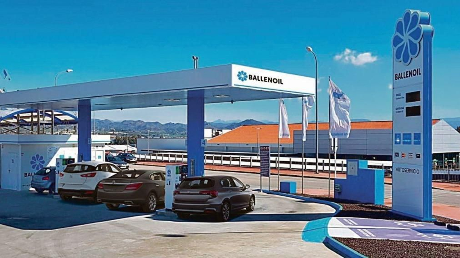 Una de las estaciones de servicio de la marca Ballenoil.