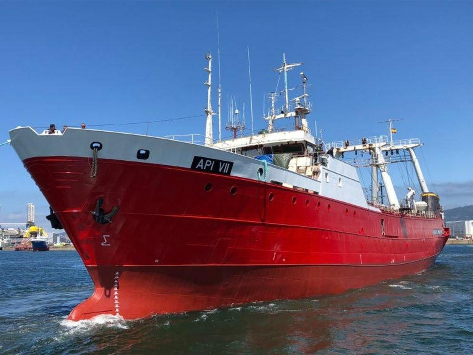 El arrastrero “Api VII” de la flota de Iberconsa en Argentina.