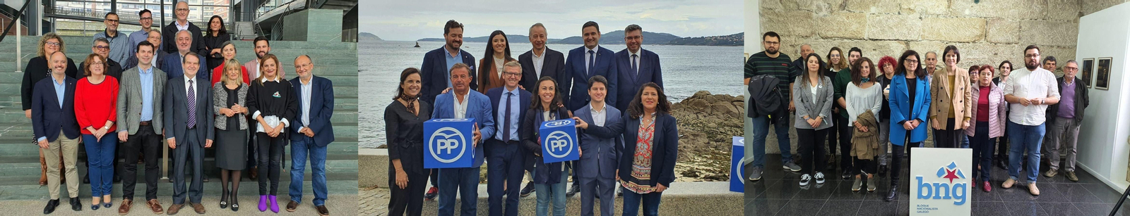 Presentacion de las candidaturas del PSOE, PP y BNG en Vigo