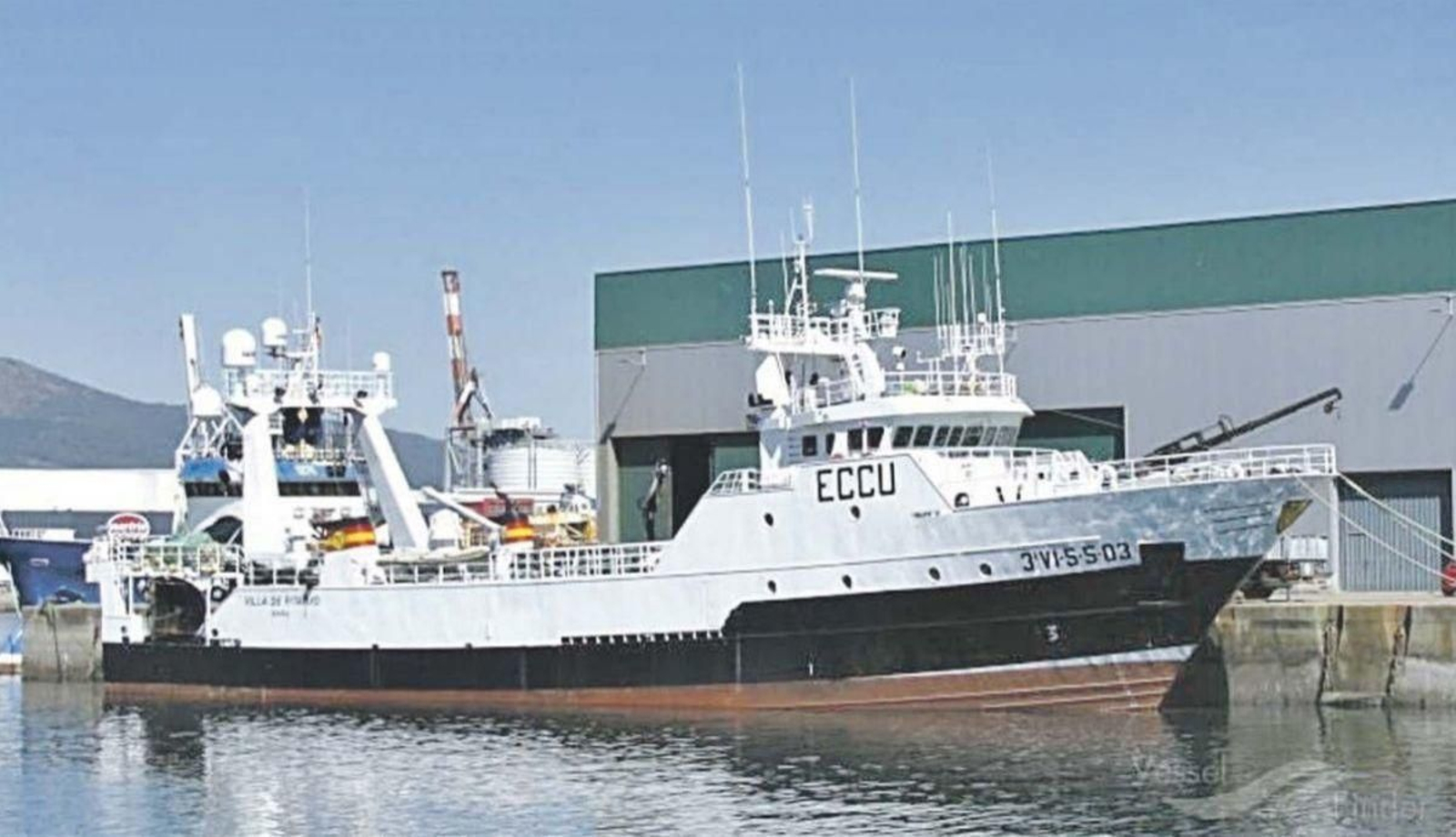 Imagen del arrastrero "Villa de Pitanxo", que naufragó en aguas de NAFO el 15 de febrero de 2022.