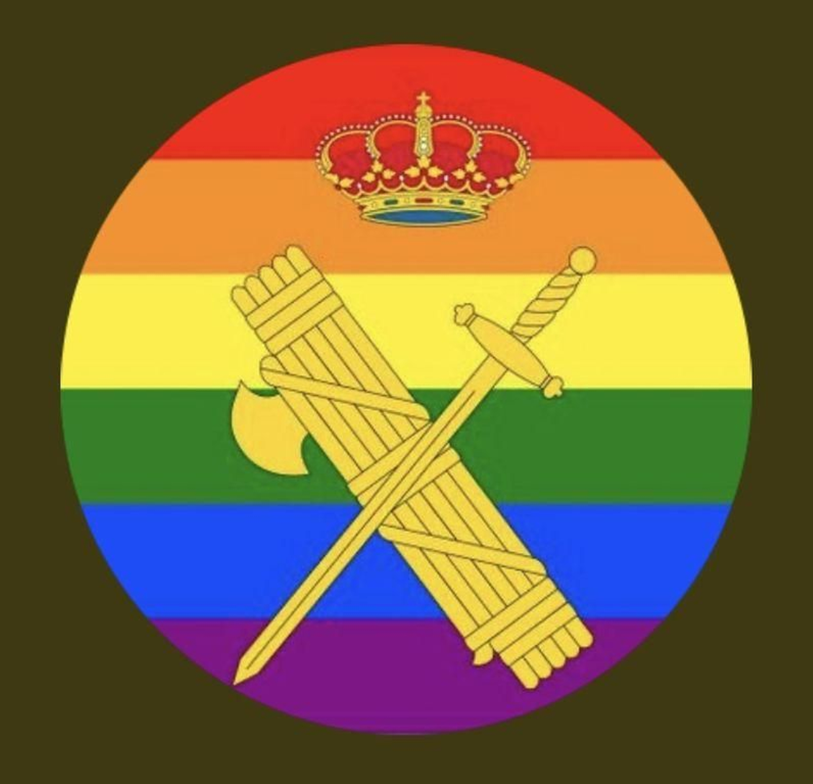 Polémica por los colores del Twitter  de la Guardia Civil