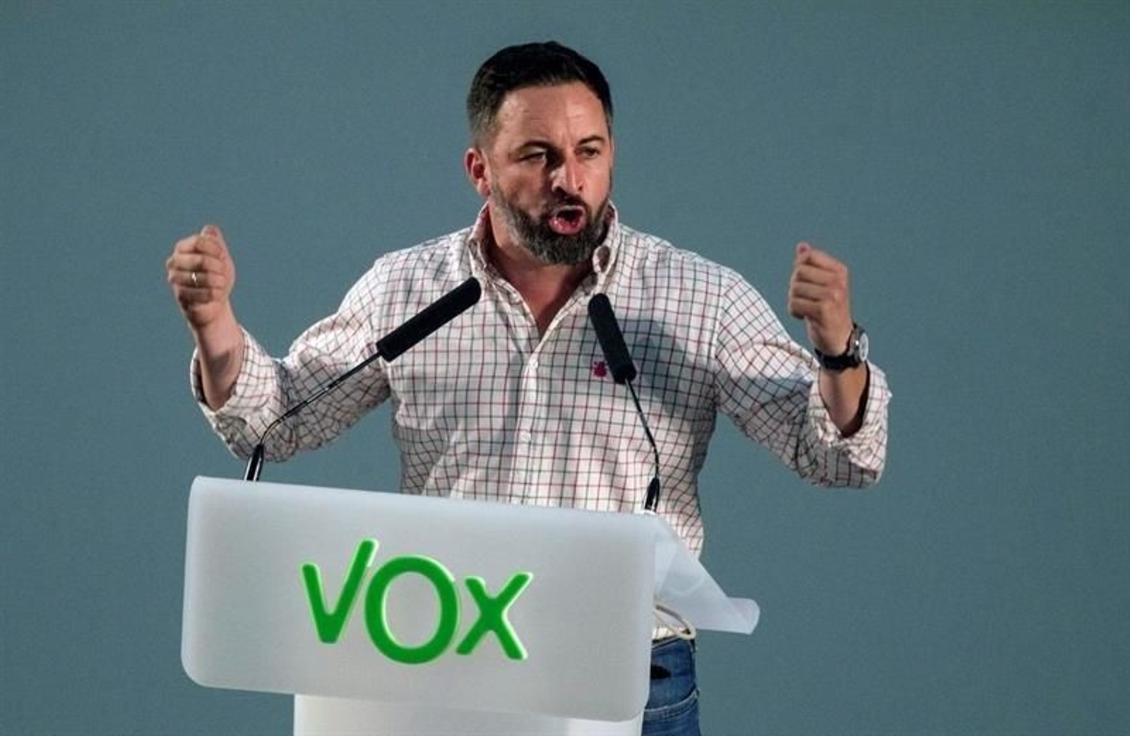 El líder de Vox, Santiago Abascal