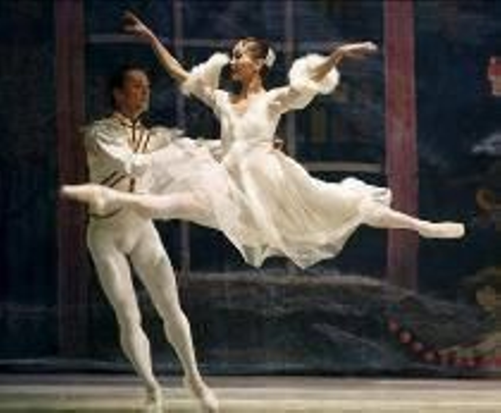 Bailarines del ballet de Moscú durante una exhibición.