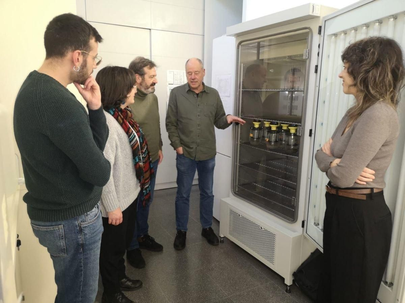 La candidatura provincial del BNG visitó ayer el campus de la UVigo.
