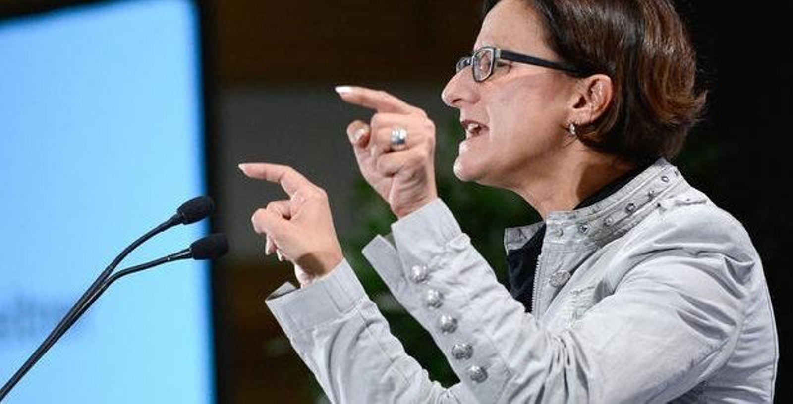 En la imagen la ministra del Interior de Austria, Johanna Mikl-Leitner, anfitriona de la reunión del Forum Salzburgo.