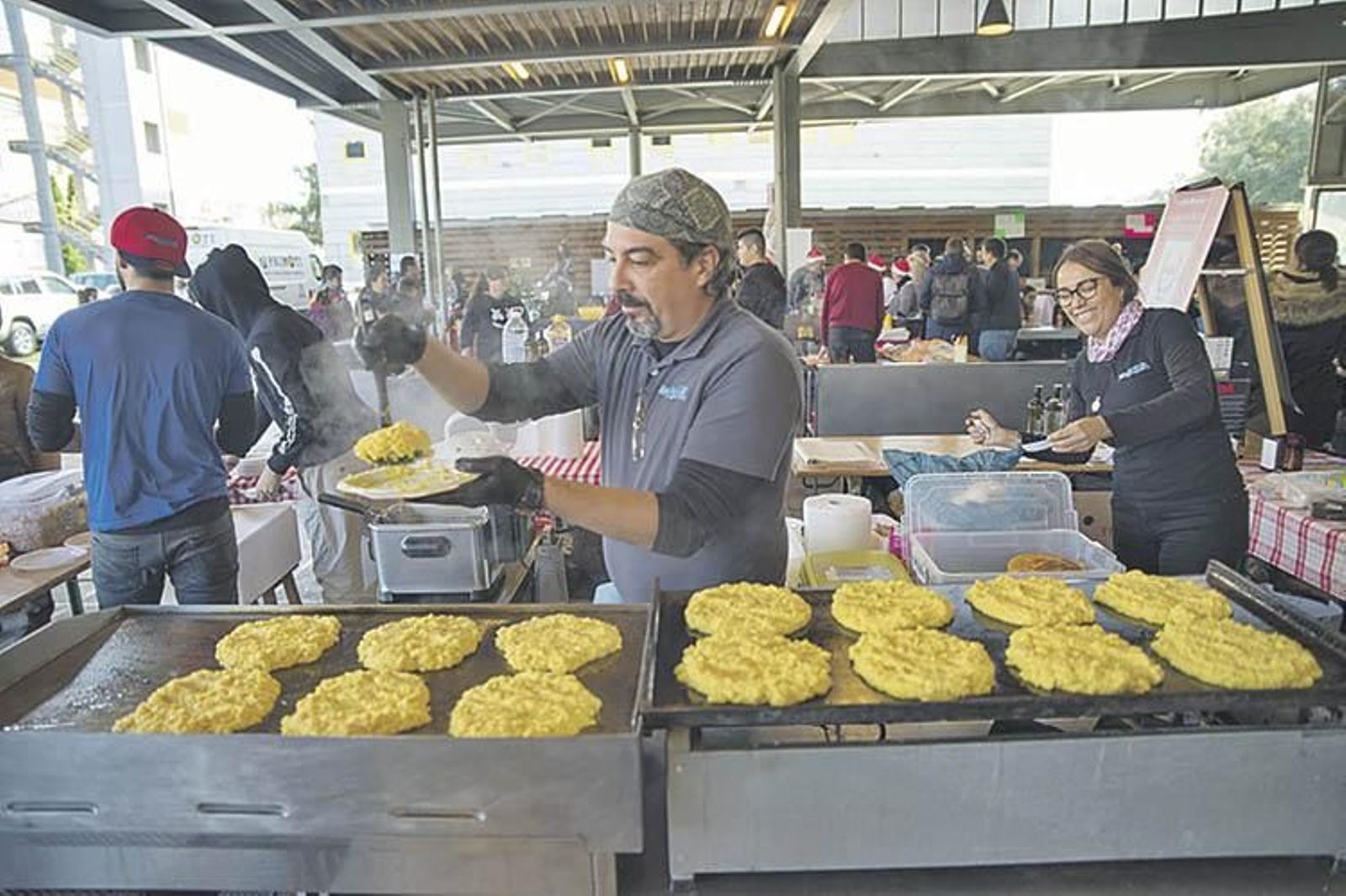 La Feria de la Chinita en 2019, organizada por los venezolanos en el Campo da Feira. ÓSCAR PINAL