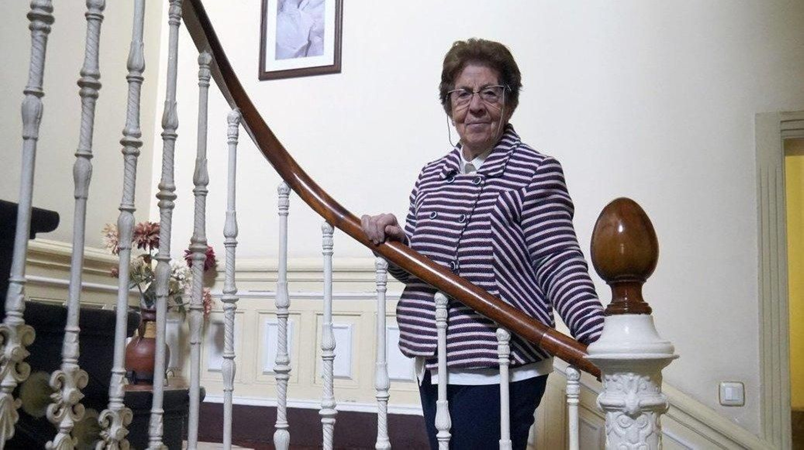La monja Cándida Rico, en el colegio Carmelitas.
