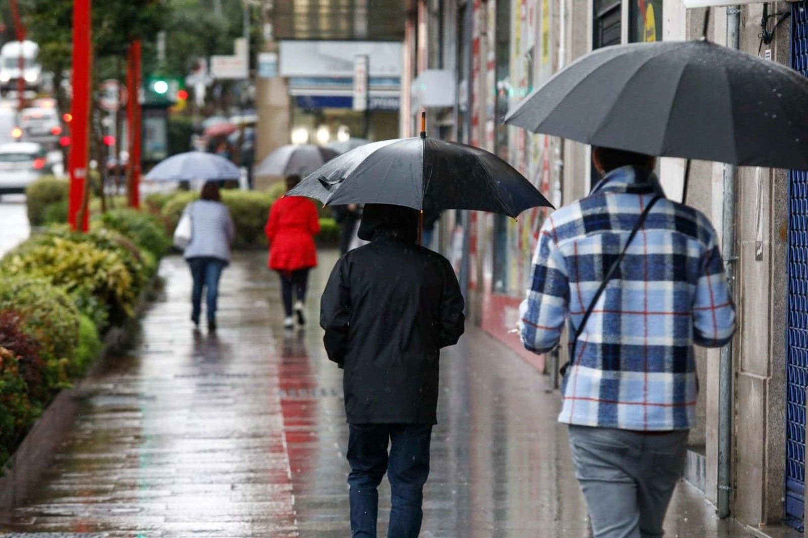 Día de lluvia en Vigo.