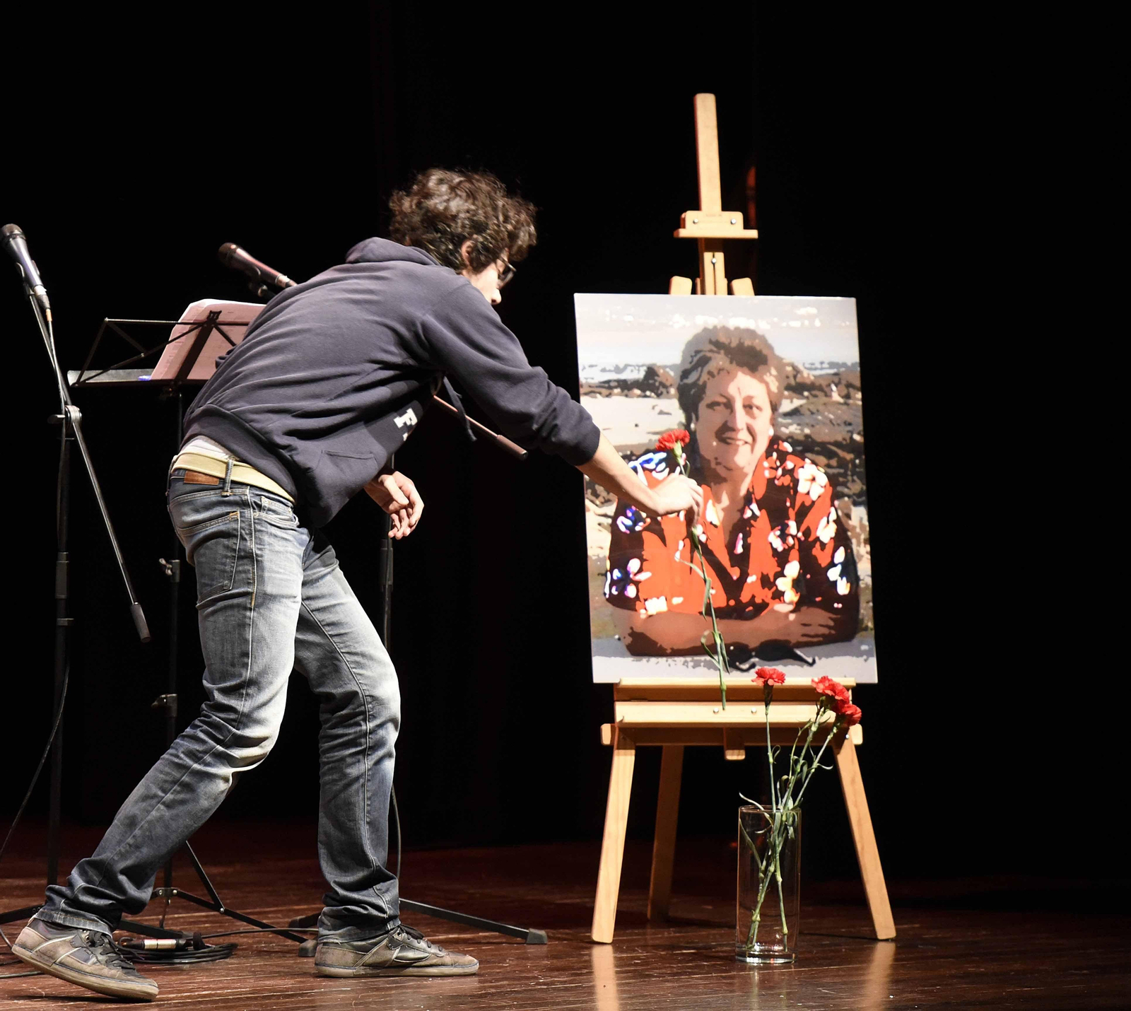 Un momento del homenaje a Blanca Lorenzo, ayer.