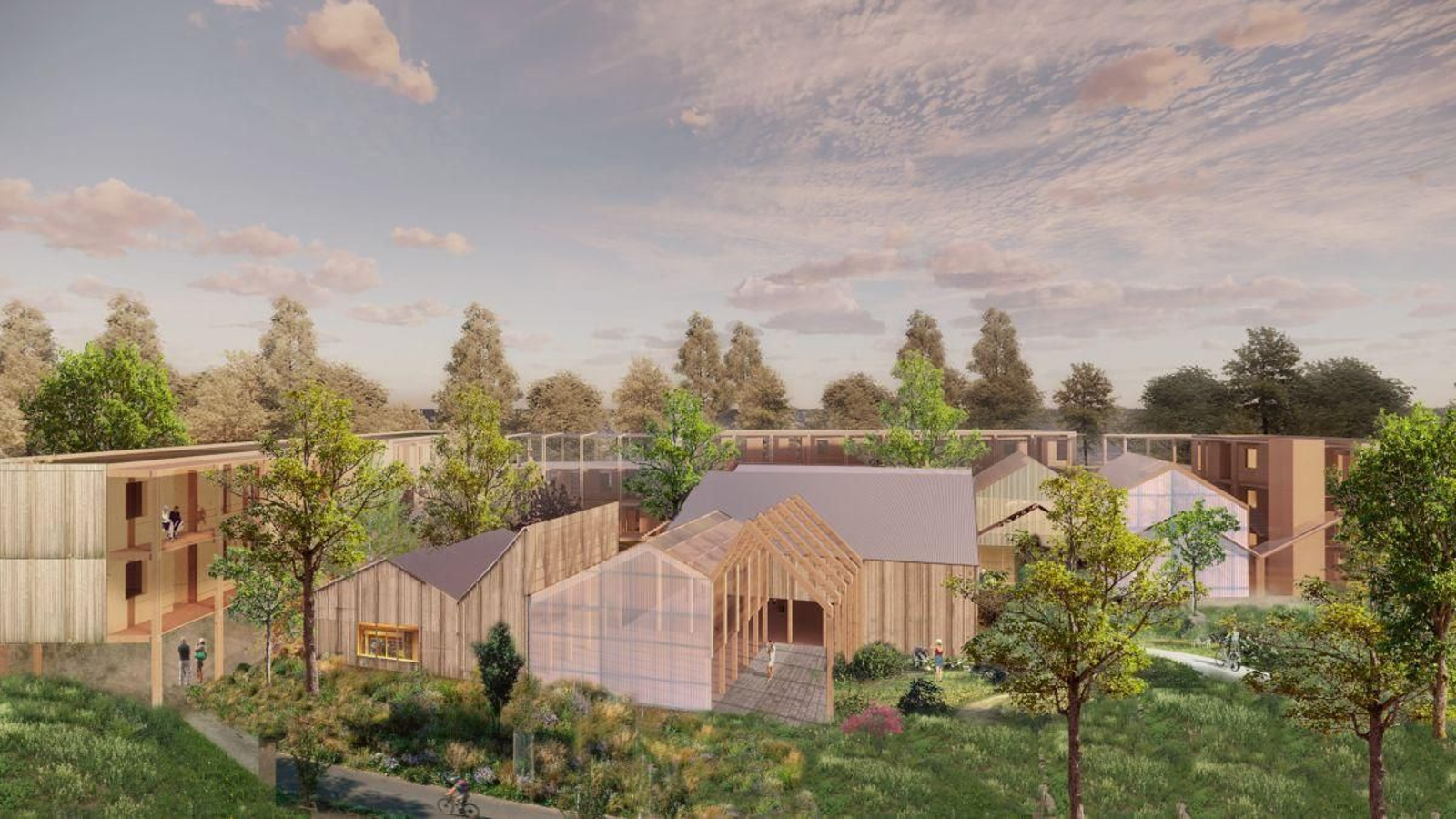 Imagen del proyecto de centro de mayores en un edificio bioclimático.