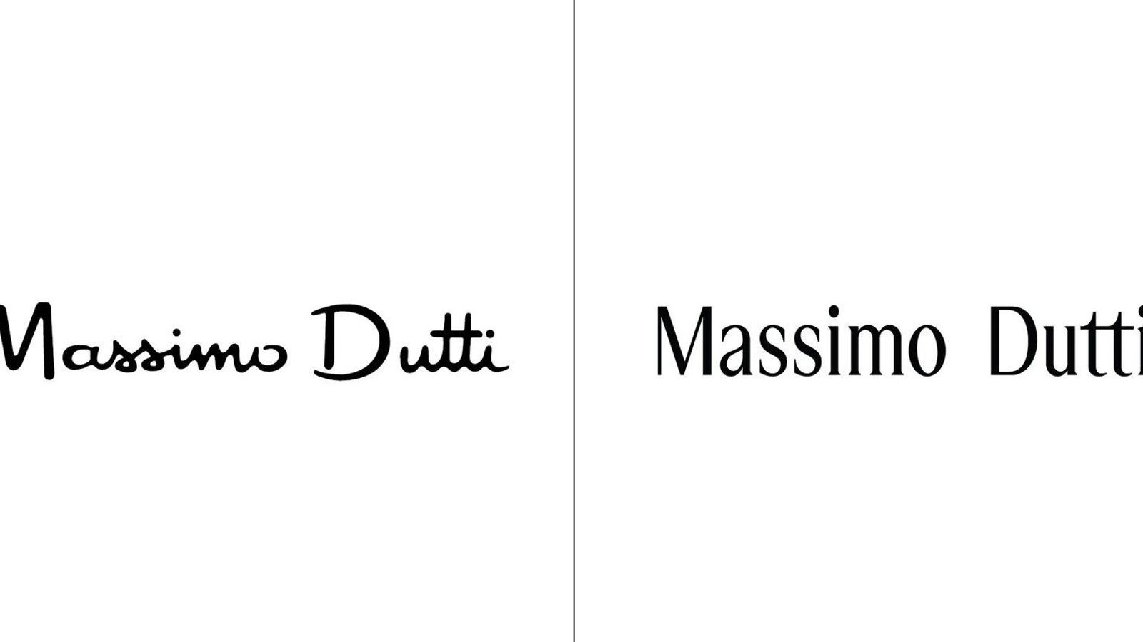 El logo anterior y el nuevo de Massimo Dutti.