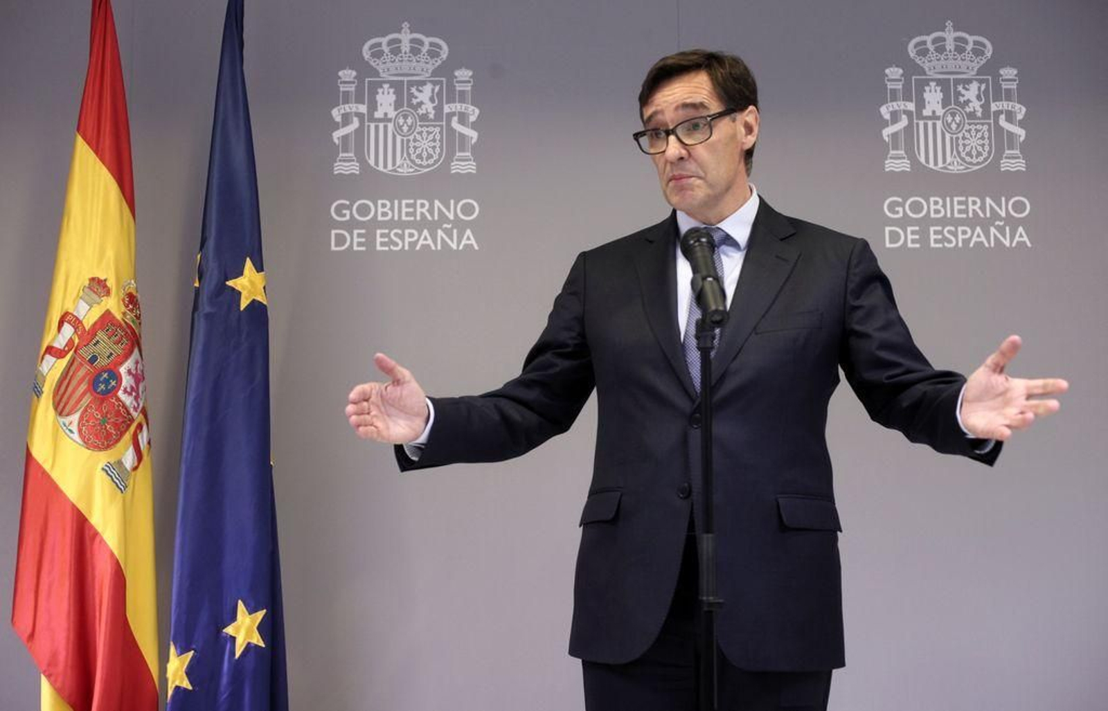 El ministro de Sanidad, Salvador Illa, tras la reunión del Comité de Evaluación y Seguimiento del Coronavirus.