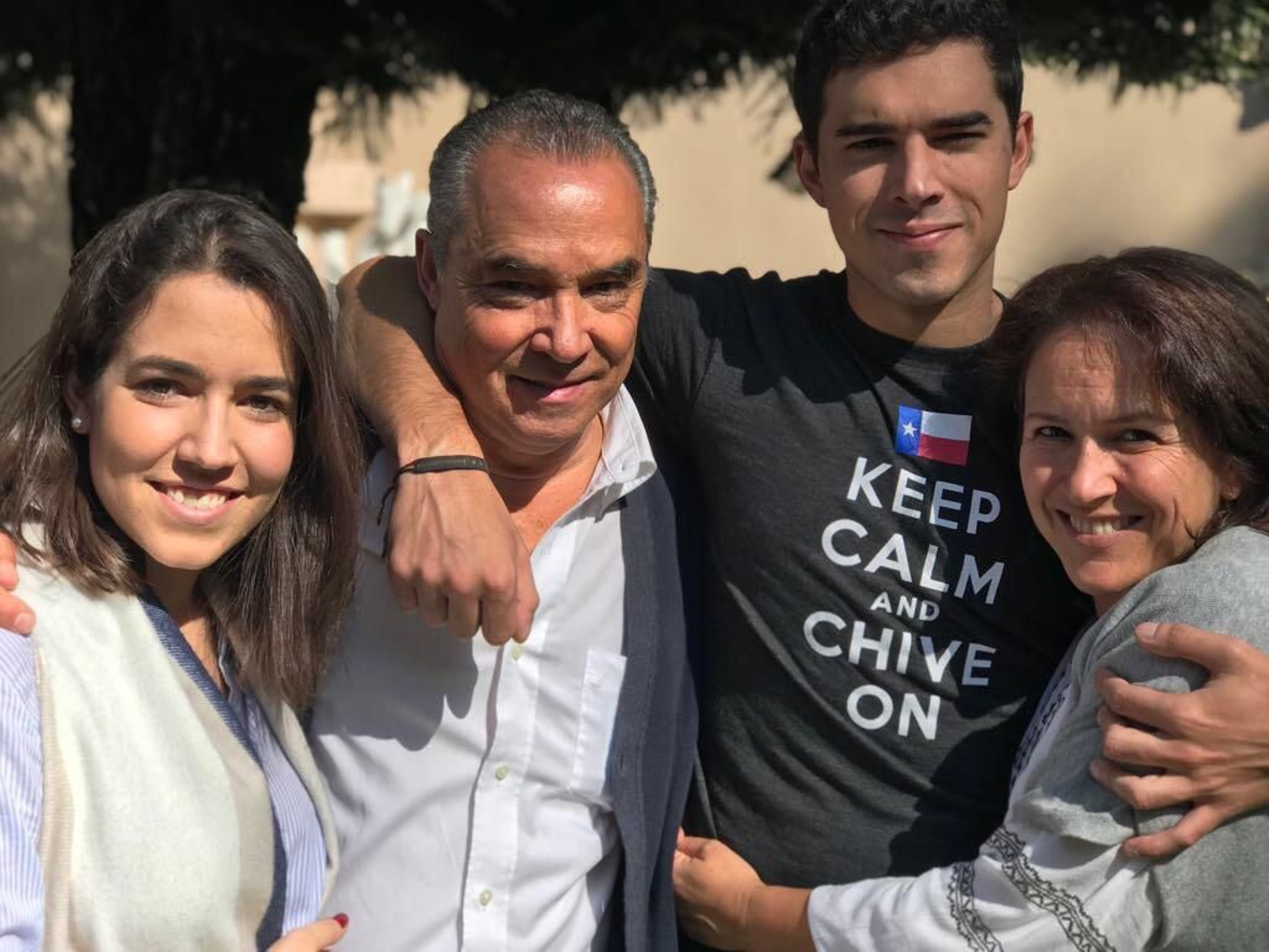 Loly con su familia en Celaya, México.