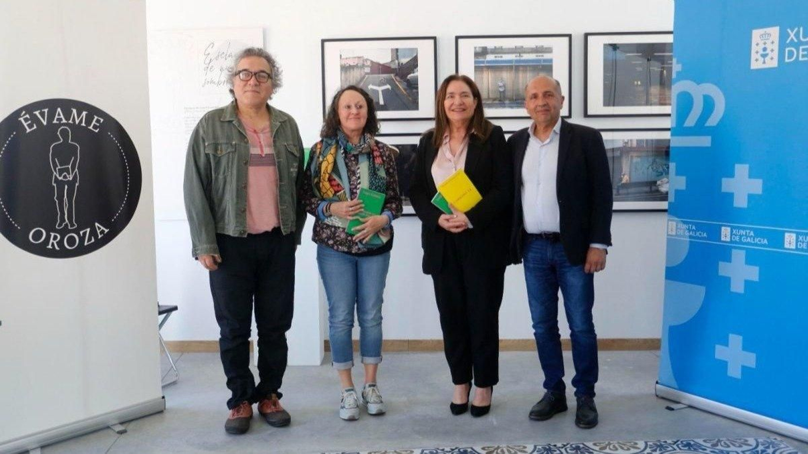 Morales Monterríos, Lupe Gómez, Ana Ortiz e Xabier Romero, onte.