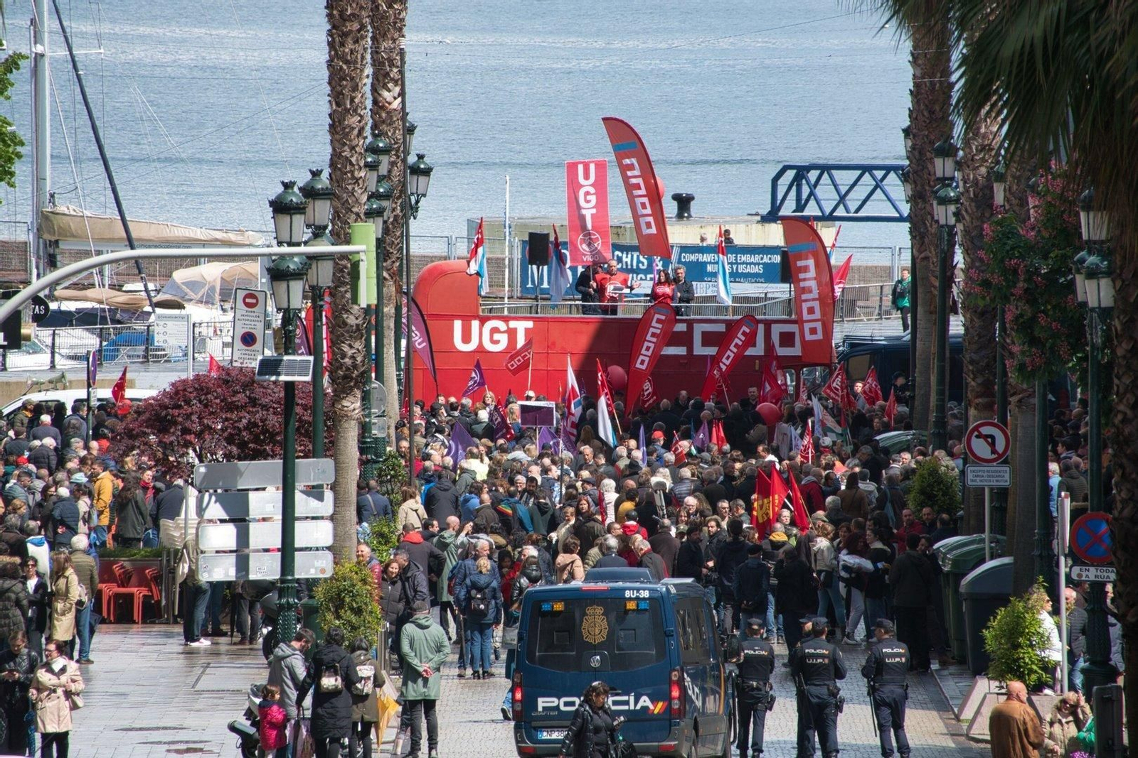 Manifestación UGT y CCOO.