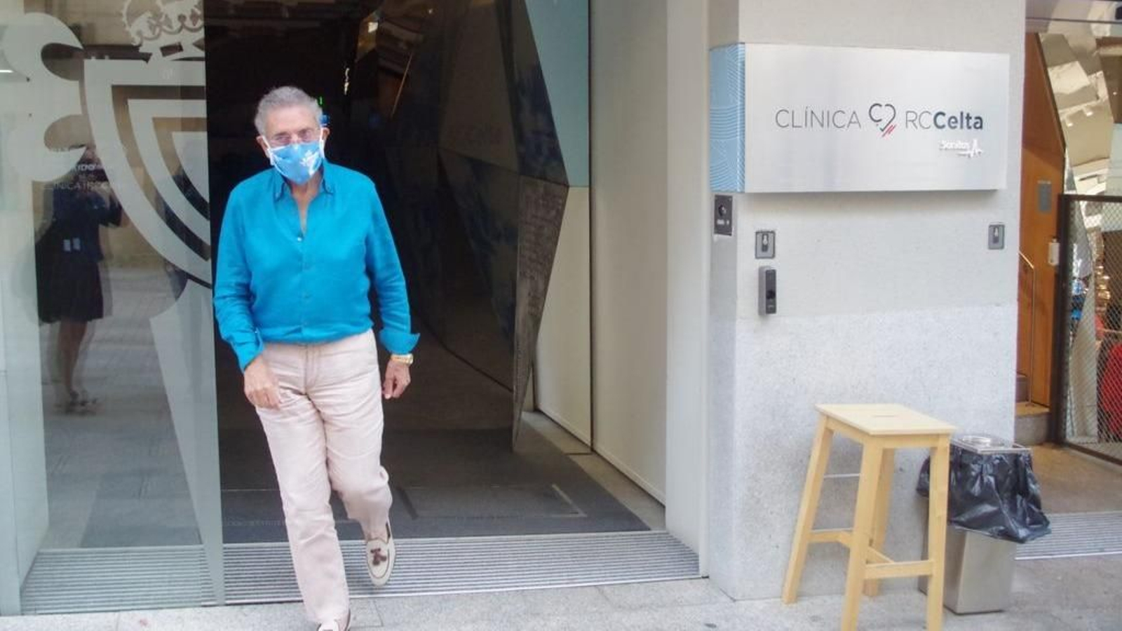 El presidente del club en las instalaciones del Celta