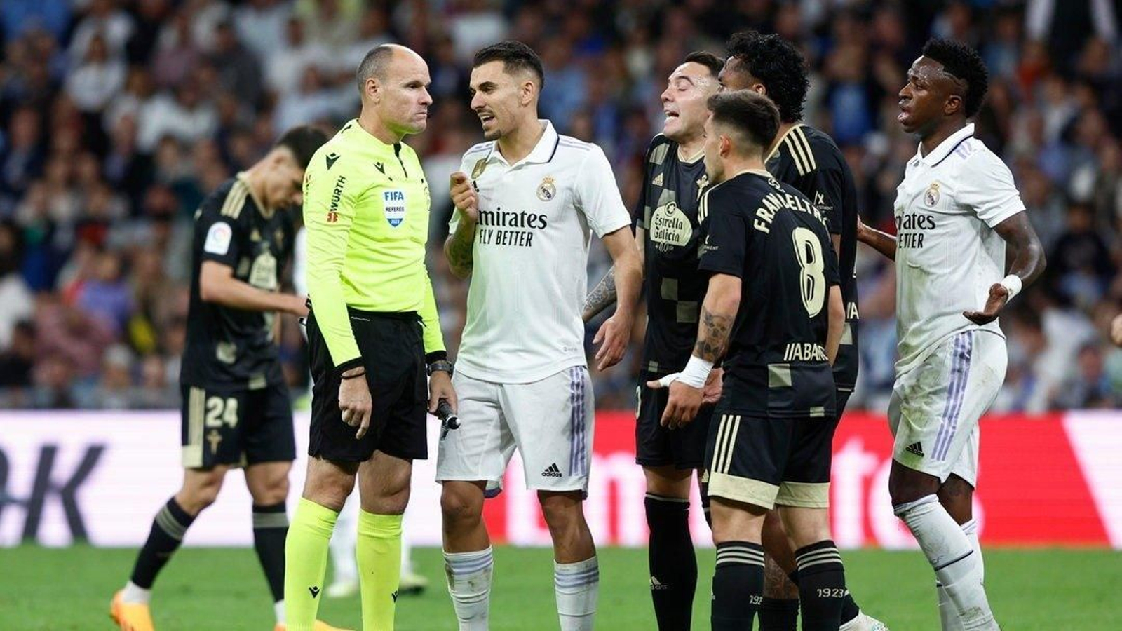 Partido de la temporada pasada en el Bernabéu entre Madrid y Celta.