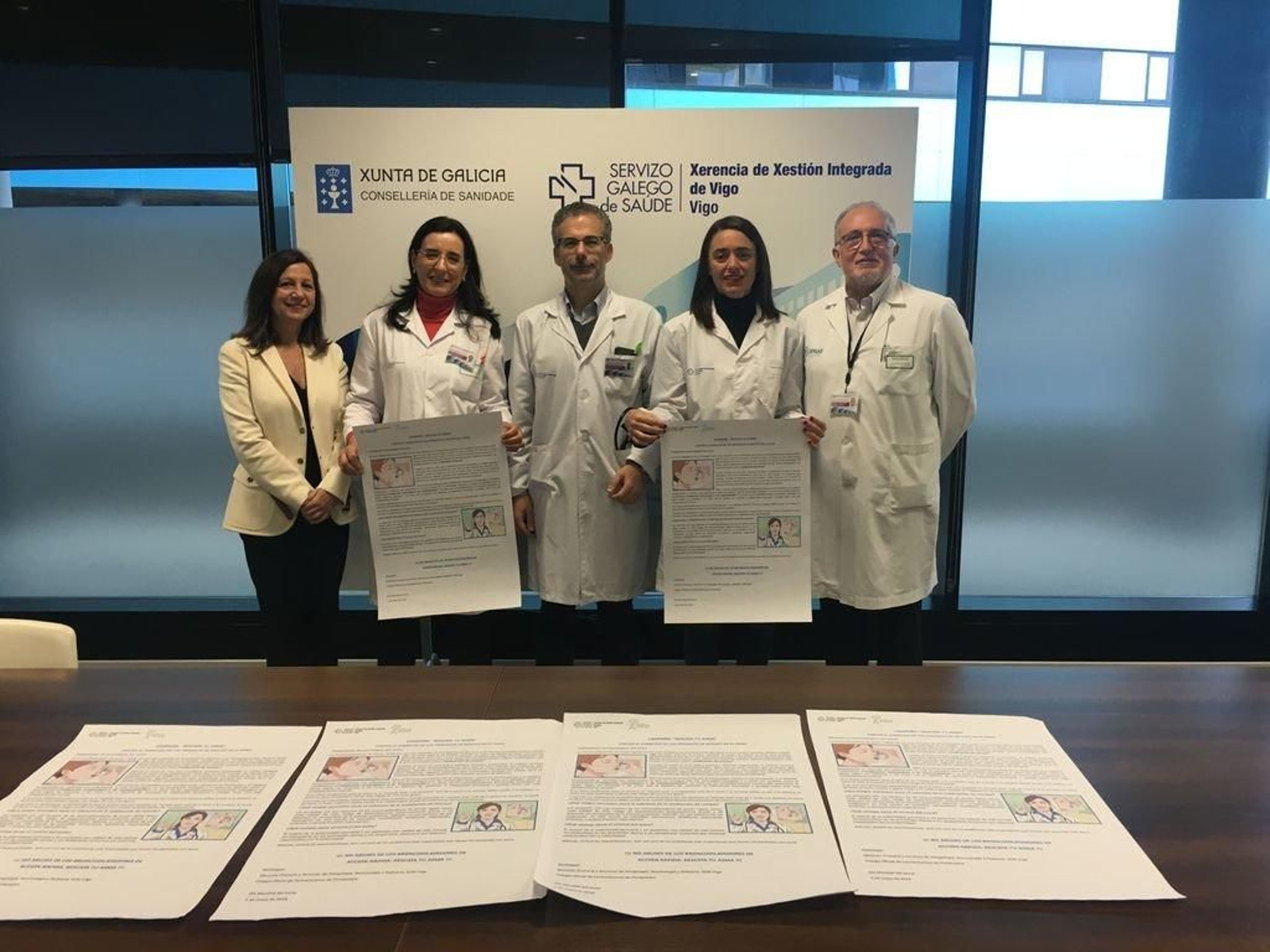 Alba Soutelo, Carmen Marcos, Villar, Díaz y Fernández.