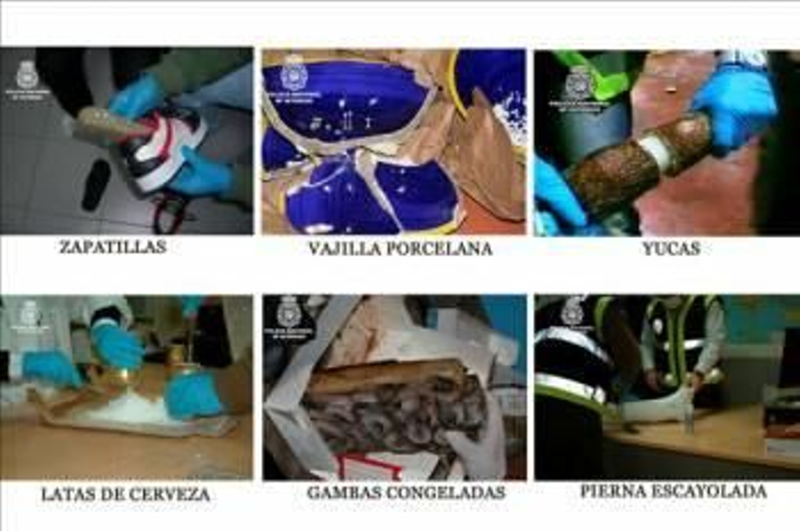 Algunos de los lugares donde ocultan la droga.