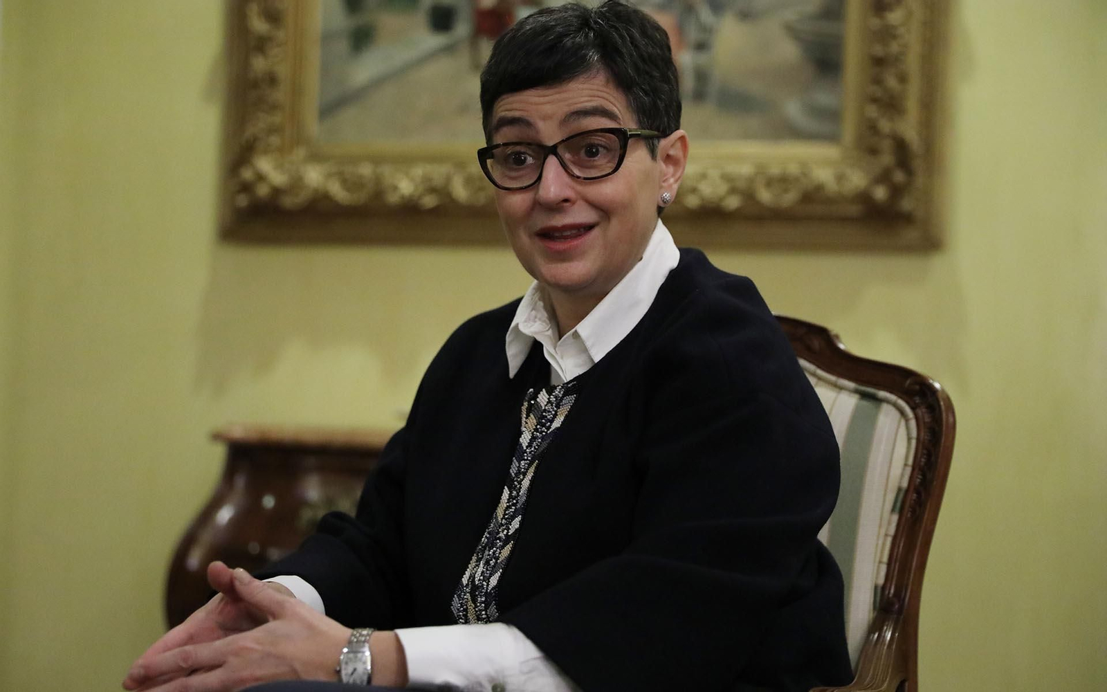 La ministra española de Asuntos Exteriores Arancha González Laya. EFE/Carlos Ortega