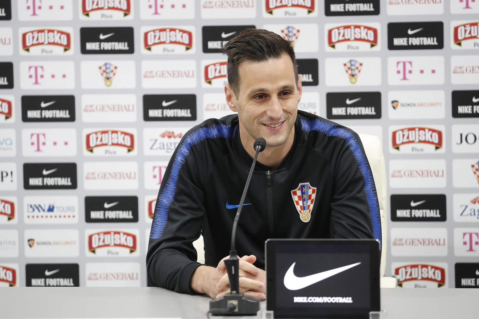Nikola Kalinic, en una rueda de prensa del Mundial de Rusia.