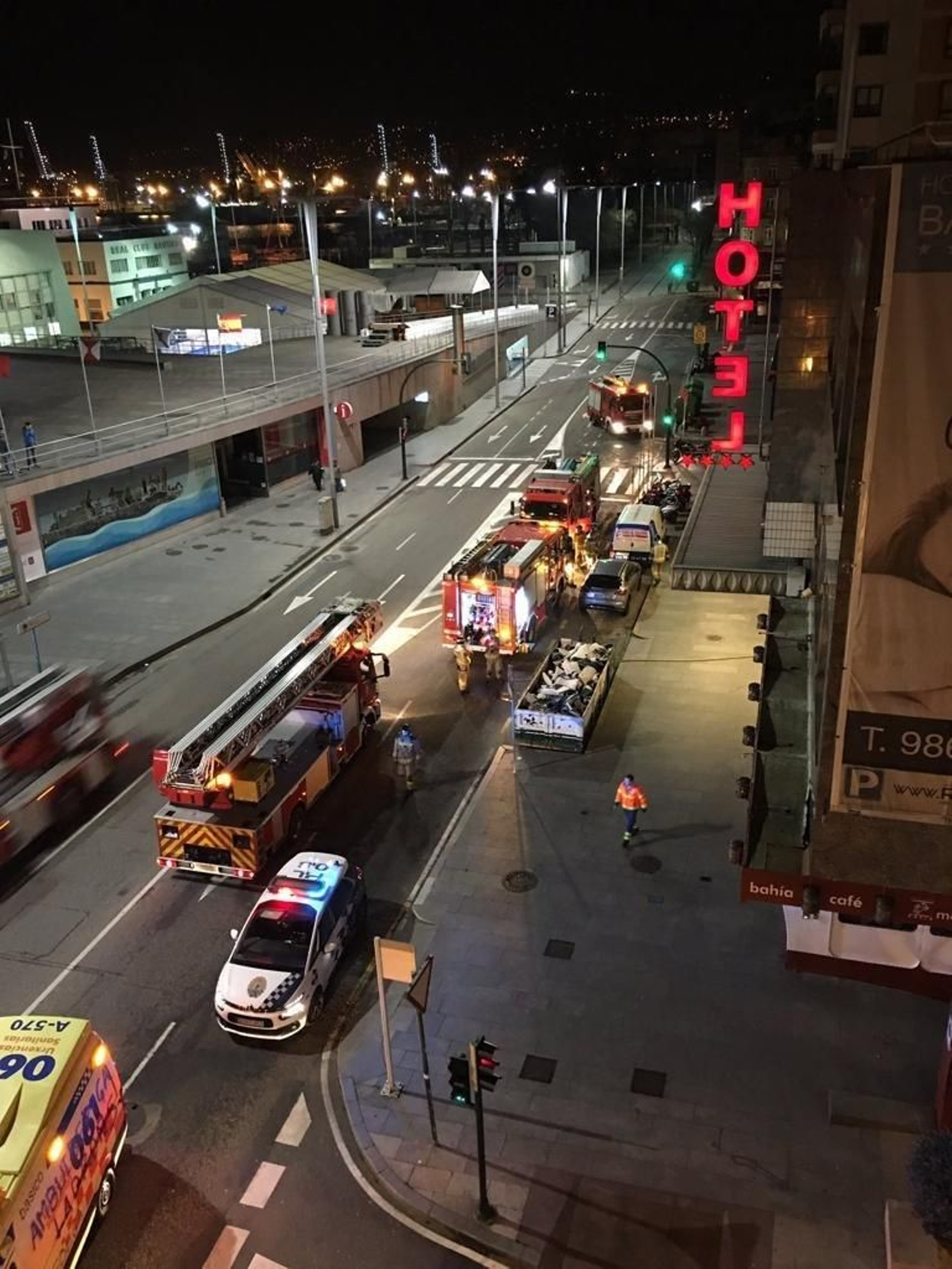 Incendio en el hotel Bahía