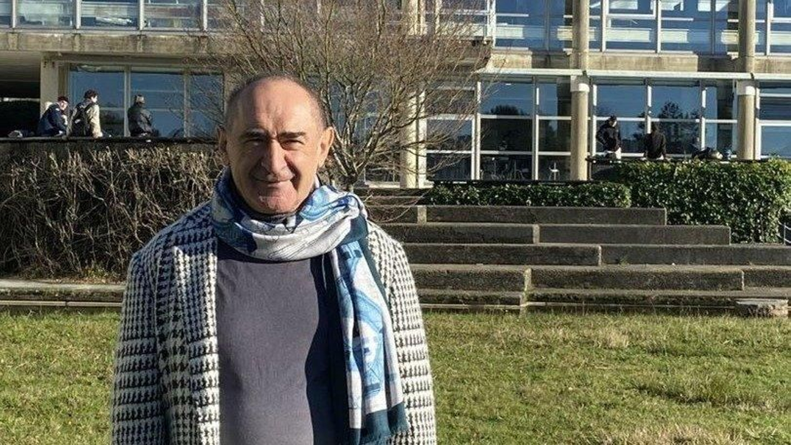 Manuel S. Santos, en la Facultad de Económicas.