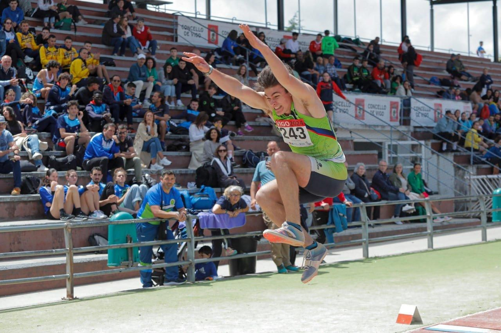 Campeonato Gallego de atletismo, en la pista de Balaídos.