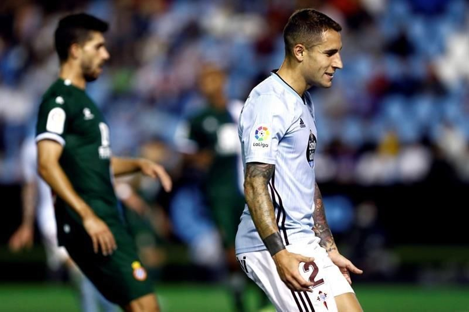 El defensa del Celta Hugo Mallo