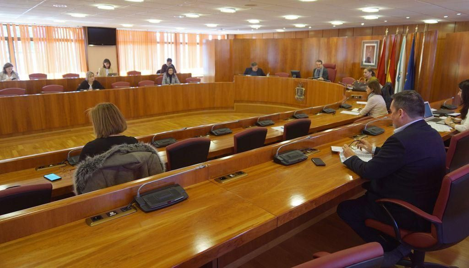 El comité de seguimiento de coronavirus, ayer en el Concello.