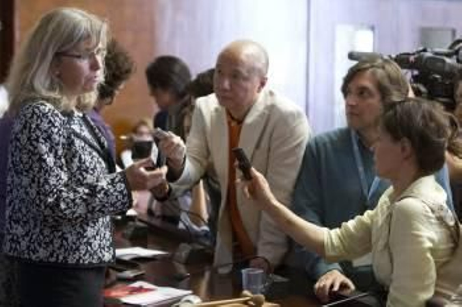 Andrea Ellis, epidemióloga de la OMS, atendiendo a los medios. (Foto: SALVATORE DI NOLFI)