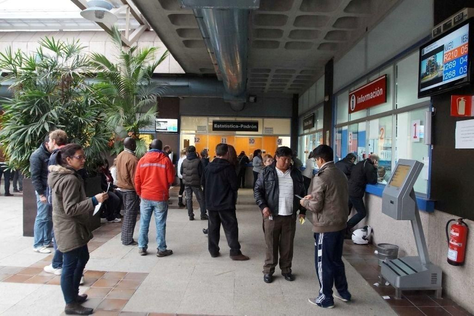Oficina de estadística del Concello vigués, donde se dan altas y bajas.