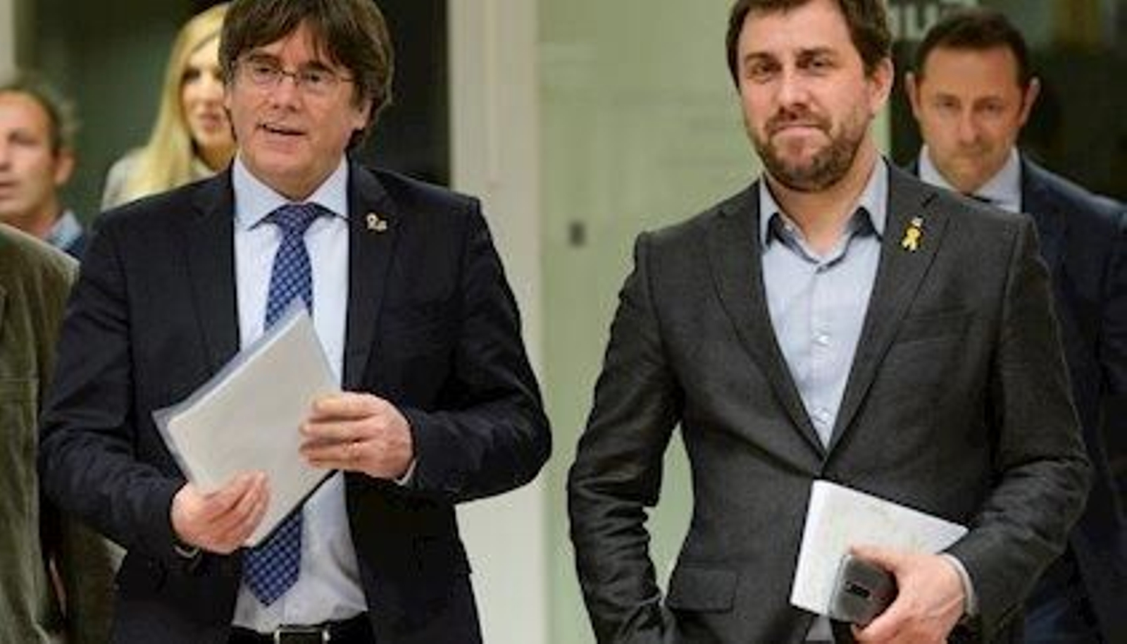 El expresidente del Gobierno catalán Carles Puigdemont y el exconseller Toni Comín