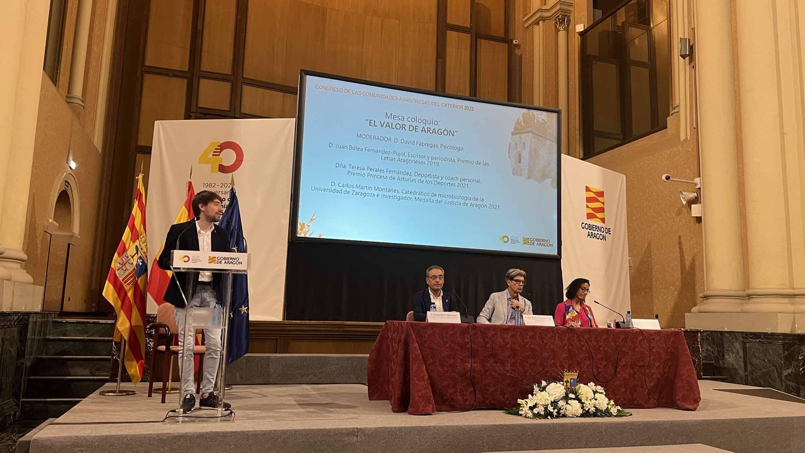 Mesa coloquio “EL VALOR DE ARAGÓN”, con Juan Boela Fernández-Pujo, Teresa Perales y Carlos Martin Montañés