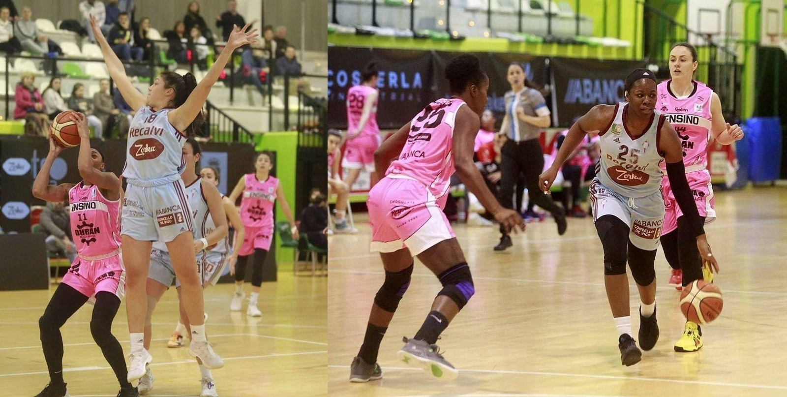 Ángela Coello (número 18) regresó ayer al Celta Zorka Recalvi después de tres años y medio en Estados Unidos en un partido en el que Richardson                                           (dorsal 25), con 13 puntos, fue la máxima anotadora del equipo vigués.