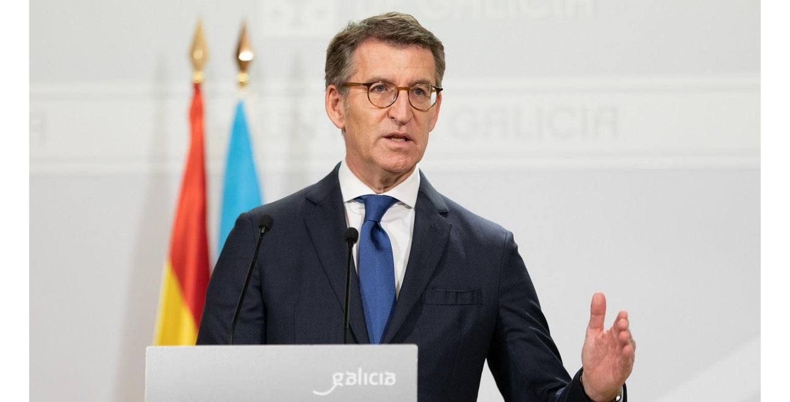 Alberto Núñez Feijóo, en la rueda de prensa posterior al Consello de la Xunta de Galicia