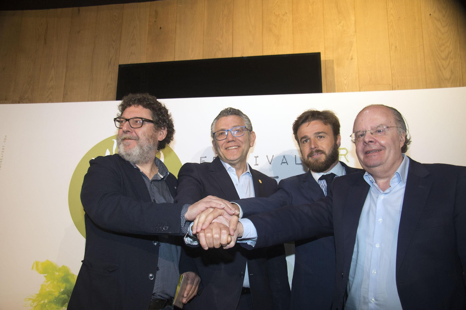 Alberto Alonso, Javier Touza, Pedro Pastur y José Antonio Suárez-Llanos, ayer en Vigo.