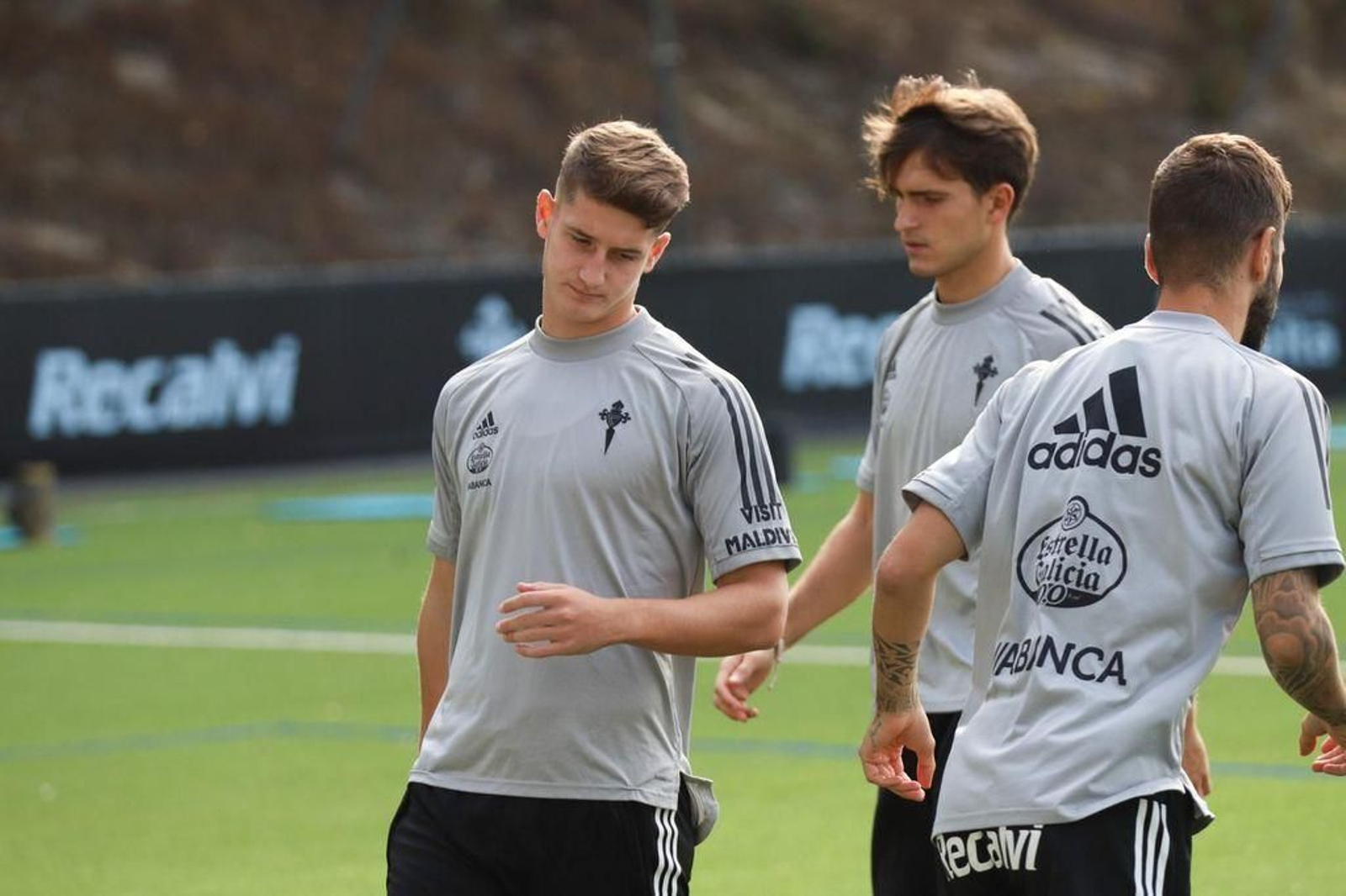 Miguel Baeza, entrenando ayer.
